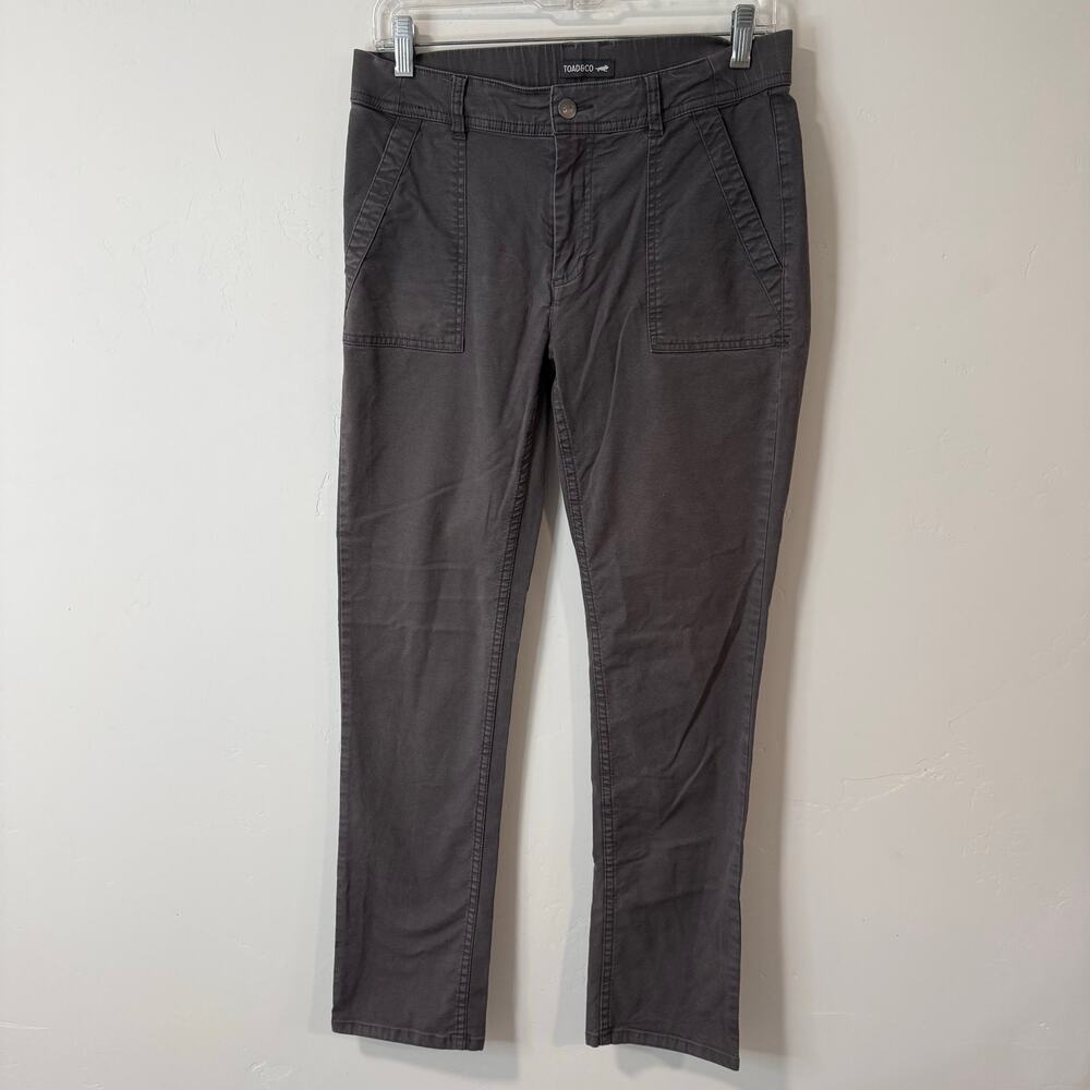 Toad & Co Women's Earthworks Pants Slim Gray 6 Stretch Cotton